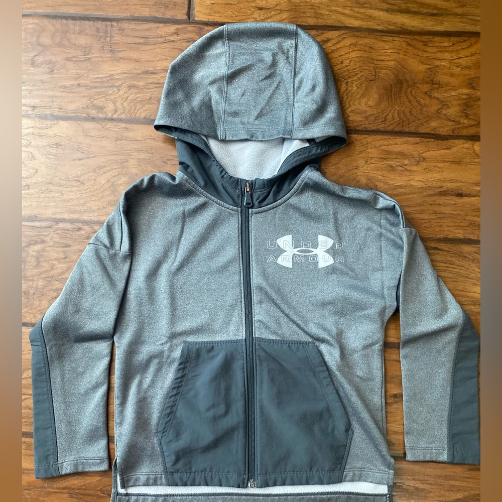 Under Armour Gray Boys Size XS Zip Up Jacket
